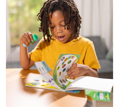 Дитячий блокнот та штамп Spin Master З наліпками Динозавр Melissa and Doug. Sticker WOW