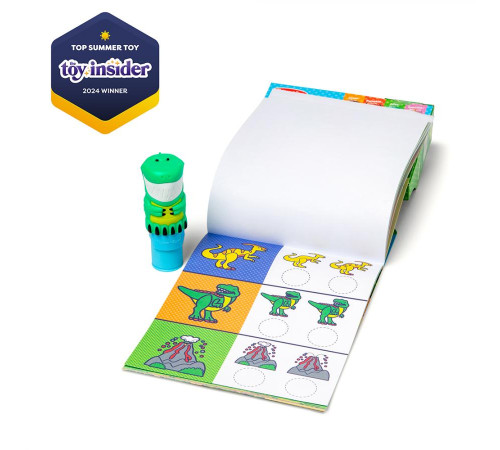 Дитячий блокнот та штамп Spin Master З наліпками Динозавр Melissa and Doug. Sticker WOW