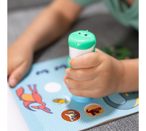 Дитячий блокнот та штамп Spin Master З наліпками Динозавр Melissa and Doug. Sticker WOW