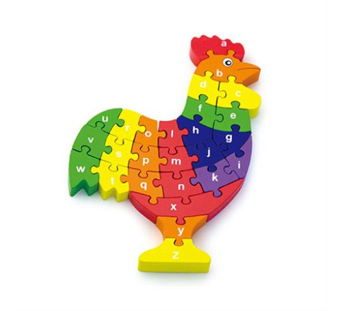 Дерев'яний пазл Viga Toys Півник по літерах (55244) (55244N) Дерев'яний пазл Viga Toys Півник по літерах (55244) (55244N)
