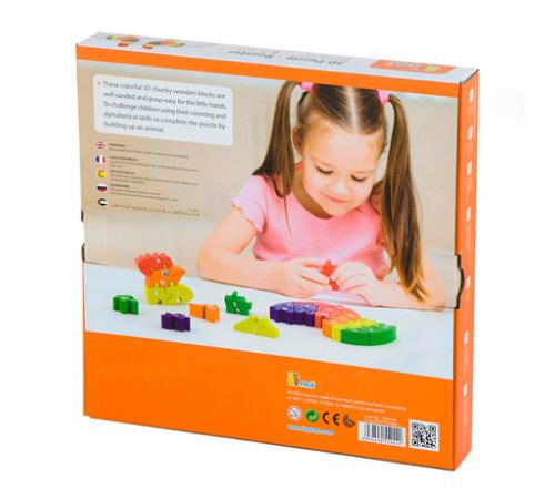 Дерев'яний пазл Viga Toys Півник по літерах (55244) (55244N) Дерев'яний пазл Viga Toys Півник по літерах (55244) (55244N)