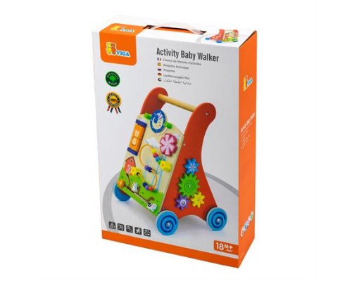 Ходунки-каталка Viga Toys з бізібордом (50950)