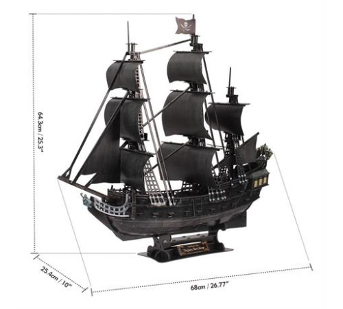 3D пазл CubicFun Корабель Чорної Бороди, Помста Королеви Анни, великий (T4018h) 3D пазл CubicFun Корабель Чорної Бороди, Помста Королеви Анни, великий (T4018h)