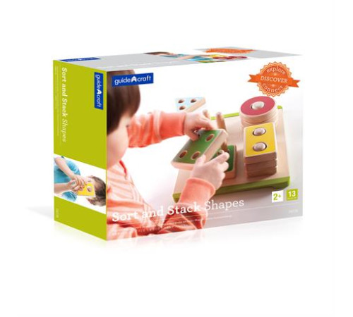 Дерев'яна логічна пірамідка Guidecraft Manipulatives Фігури геометрії (G6738) Дерев'яна логічна пірамідка Guidecraft Manipulatives Фігури геометрії (G6738)