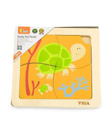 Дерев'яний мініпазл Viga Toys Черепашки, 4 ел. (50143)