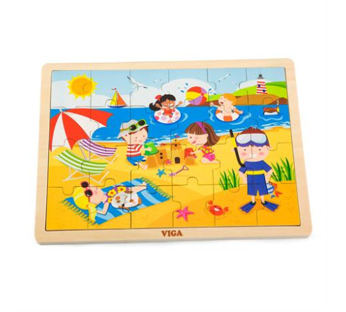 Дерев'яний пазл Viga Toys Пори року: літо, 24 ел. (51270) Дерев'яний пазл Viga Toys Пори року: літо, 24 ел. (51270)