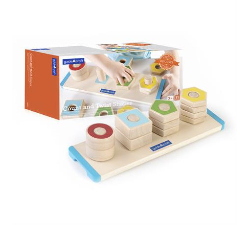 Дерев'яна логічна пірамідка Guidecraft Manipulatives Фігури на різьбі (G6901) Дерев'яна логічна пірамідка Guidecraft Manipulatives Фігури на різьбі (G6901)