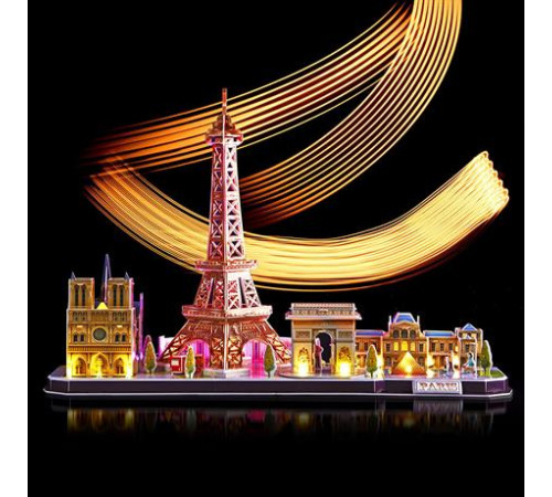 3D пазл CubicFun City Line з LED-підсвіткою Париж (L525h) 3D пазл CubicFun City Line з LED-підсвіткою Париж (L525h)
