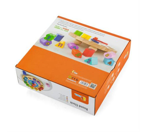 Дерев'яний пазл-сортер Viga Toys Годинник (59235) Дерев'яний пазл-сортер Viga Toys Годинник (59235)