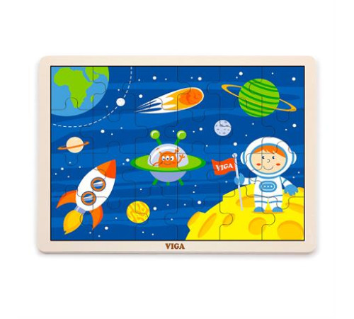 Дерев'яний пазл Viga Toys У космосі, 24 ел. (51461) Дерев'яний пазл Viga Toys У космосі, 24 ел. (51461)