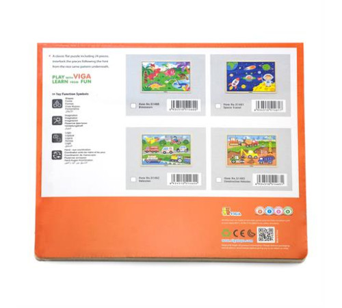 Дерев'яний пазл Viga Toys У космосі, 24 ел. (51461) Дерев'яний пазл Viga Toys У космосі, 24 ел. (51461)