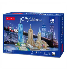 3D пазл CubicFun City Line Нью-Йорк (MC255h)