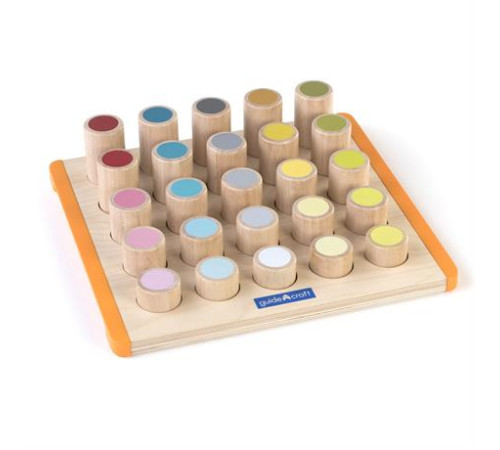 Дерев'яний сортер Guidecraft Manipulatives Кольорові циліндри (G6734) Дерев'яний сортер Guidecraft Manipulatives Кольорові циліндри (G6734)