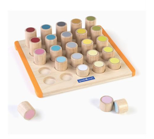 Дерев'яний сортер Guidecraft Manipulatives Кольорові циліндри (G6734) Дерев'яний сортер Guidecraft Manipulatives Кольорові циліндри (G6734)