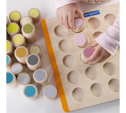 Дерев'яний сортер Guidecraft Manipulatives Кольорові циліндри (G6734) Дерев'яний сортер Guidecraft Manipulatives Кольорові циліндри (G6734)