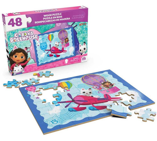 Пазл дерев’яний Spin Master "Ляльковий будиночок Габбі" 31 х 30 см, 48 ел.