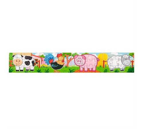 Дерев'яний пазл Viga Toys Ферма 4 в 1, 48 ел. (50069) Дерев'яний пазл Viga Toys Ферма 4 в 1, 48 ел. (50069)