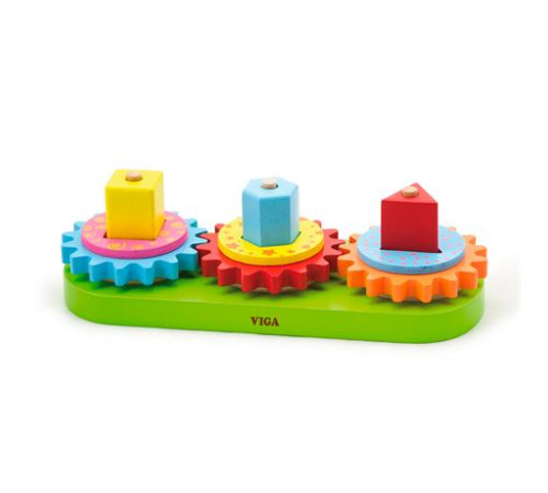 Дерев'яна пірамідка Viga Toys Шестерінки (59611) Дерев'яна пірамідка Viga Toys Шестерінки (59611)