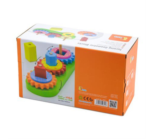 Дерев'яна пірамідка Viga Toys Шестерінки (59611) Дерев'яна пірамідка Viga Toys Шестерінки (59611)