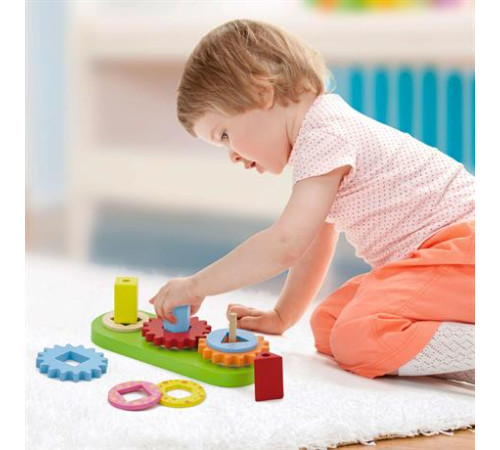 Дерев'яна пірамідка Viga Toys Шестерінки (59611) Дерев'яна пірамідка Viga Toys Шестерінки (59611)