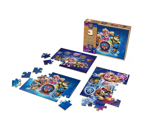 Пазл дерев’яний Spin Master "Щенячий патруль 2" 3в1, 21 х 28 см, 72 ел.