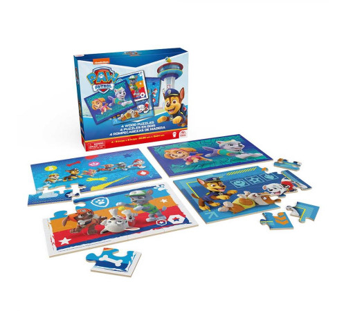 Пазл дерев’яний Spin Master "Щенячий патруль" 4в1, 23 х 15 см, 72 ел.