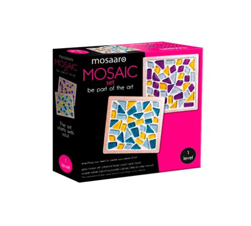 Набір для скляної мозаїки Mosaaro Підставки для чашок квадратні (MA1002) Набір для скляної мозаїки Mosaaro Підставки для чашок квадратні (MA1002)