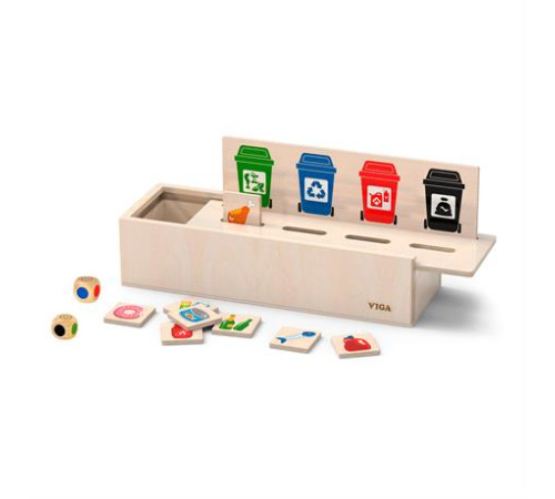 Дерев'яний сортер-гра Viga Toys Сортування сміття (44504) Дерев'яний сортер-гра Viga Toys Сортування сміття (44504)