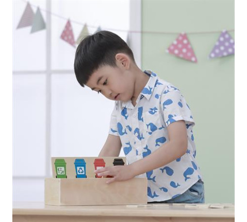 Дерев'яний сортер-гра Viga Toys Сортування сміття (44504) Дерев'яний сортер-гра Viga Toys Сортування сміття (44504)