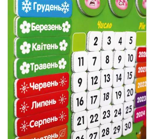 Магнітний календар Vladi Toys українською (VT5555-04) Магнітний календар Vladi Toys українською (VT5555-04)
