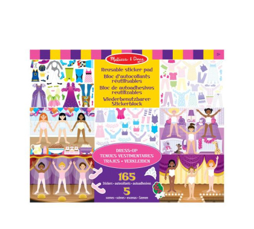 Набір багаторазових наліпок Spin Master Одягни ляльку Melissa and Doug