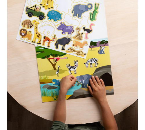 Набір багаторазових наліпок Spin Master Середовище проживання тварин Melissa and Doug