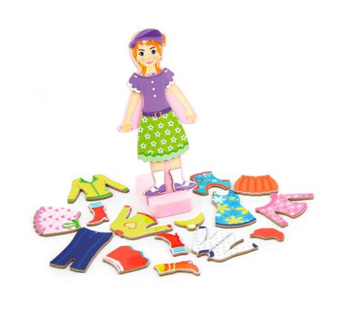 Набір магнітів Viga Toys Гардероб дівчинки (59652) Набір магнітів Viga Toys Гардероб дівчинки (59652)