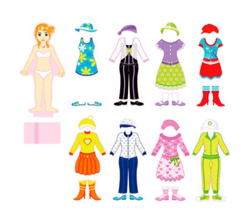 Набір магнітів Viga Toys Гардероб дівчинки (59652) Набір магнітів Viga Toys Гардероб дівчинки (59652)