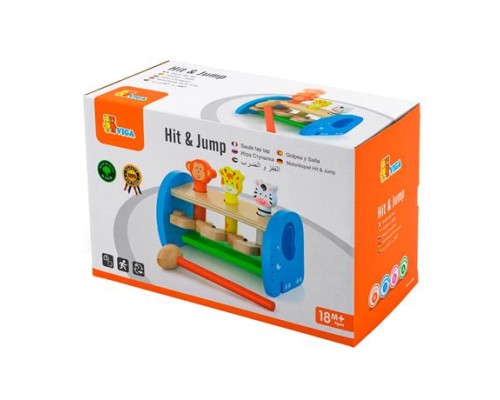 Дерев'яна стукалка Viga Toys Звірята (50683)