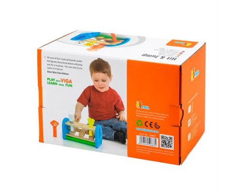 Дерев'яна стукалка Viga Toys Звірята (50683)