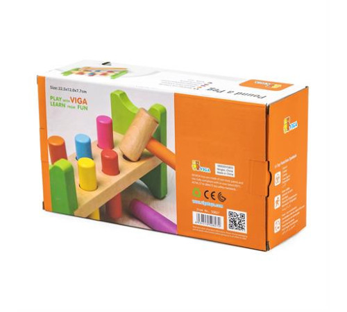Дерев'яна стукалка Viga Toys Цвяшки (50827) Дерев'яна стукалка Viga Toys Цвяшки (50827)