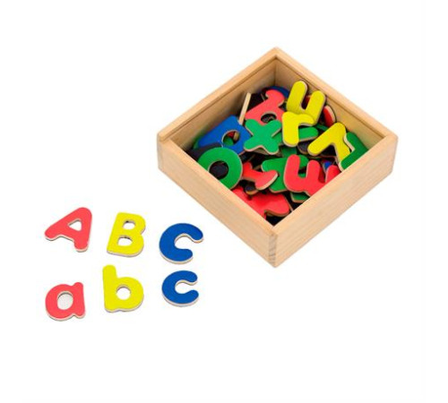 Набір магнітних букв Viga Toys Англійські великі та малі 52 шт. (50324) Набір магнітних букв Viga Toys Англійські великі та малі 52 шт. (50324)