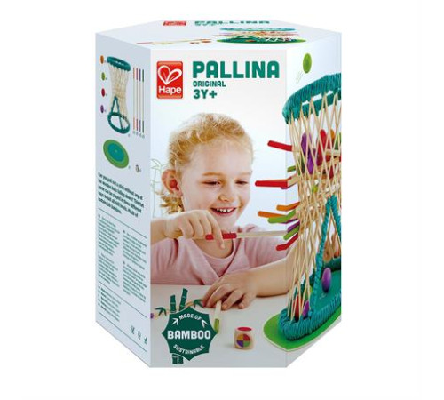 Головоломка з бамбуку Hape Pallina з кульками (E5522) Головоломка з бамбуку Hape Pallina з кульками (E5522)