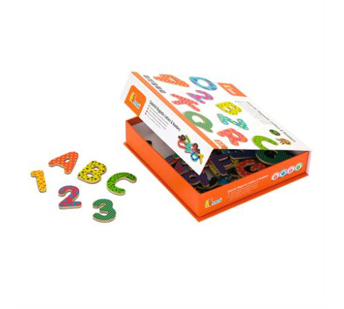 Набір магнітних букв та цифр Viga Toys 77 шт. (59429) Набір магнітних букв та цифр Viga Toys 77 шт. (59429)