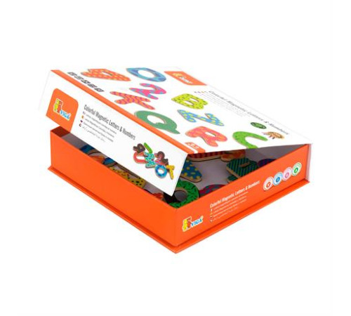 Набір магнітних букв та цифр Viga Toys 77 шт. (59429) Набір магнітних букв та цифр Viga Toys 77 шт. (59429)