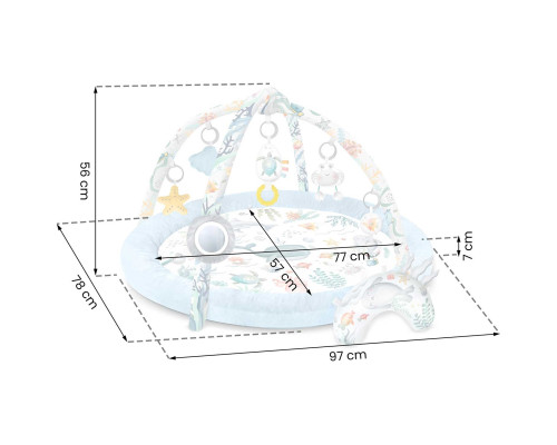 Килимок розвивальний Ocean Nukido блакитний