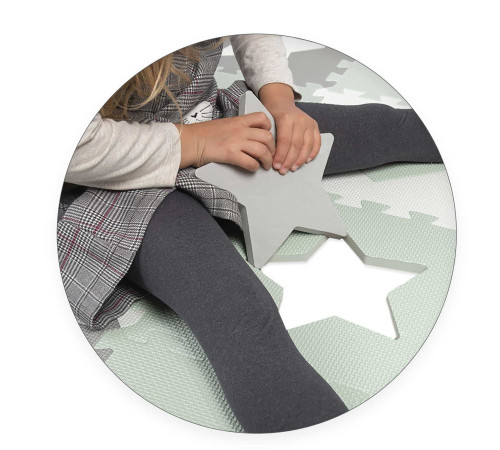 Килимок-пазл Ricokids 151x151 см 16 шт. м'ятно-сірий Килимок-пазл Ricokids 151x151 см 16 шт. м'ятно-сірий