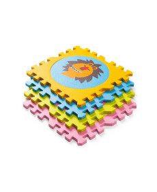 Дитячий килимок-пазл WCG Цифри та Звірі, 30 х 30 см 1 шт, різнокольоровий