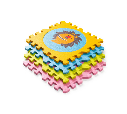 Дитячий килимок-пазл WCG Цифри та Звірі, 30 х 30 см 1 шт, різнокольоровий