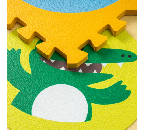 Дитячий килимок-пазл WCG Цифри та Звірі, 30 х 30 см 1 шт, різнокольоровий