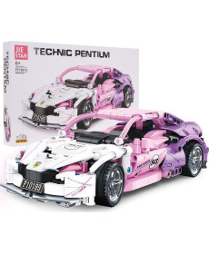 Дитячий конструктор Pink Sports Car Blocks 652 ел.