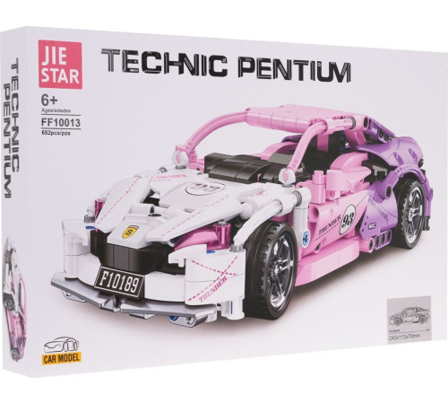 Дитячий конструктор Pink Sports Car Blocks 652 ел.