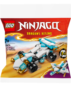 Конструктор LEGO NINJAGO Суперсильні транспортні засоби дракона Зейна 2 в 1, 55 деталей (30674)