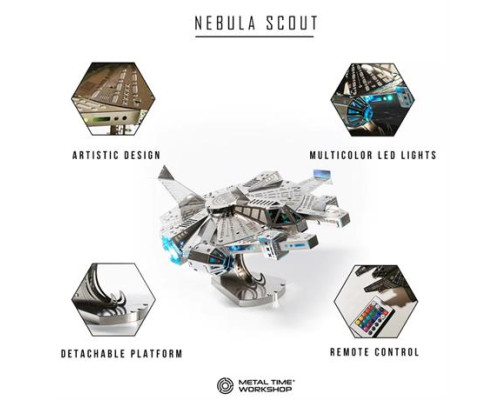 Колекцiйна модель-конструктор Metal Time Nebula Scout Spaceship Зореліт (MT098)